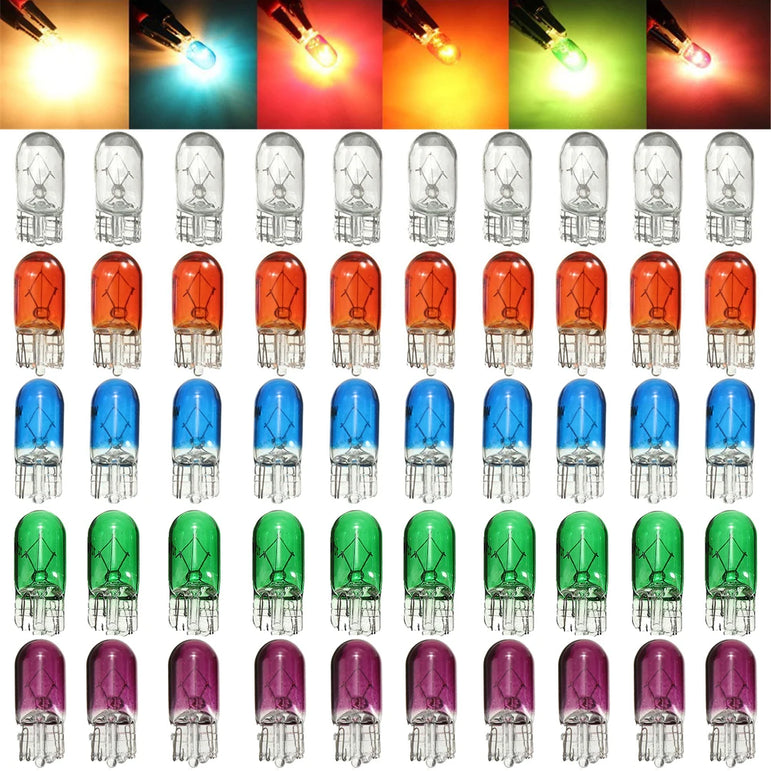 10pcs T10 Halogen Car Bulbs 12V White