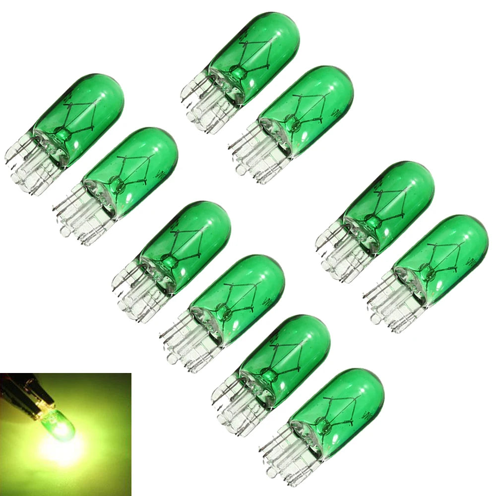 10pcs T10 Halogen Car Bulbs 12V White
