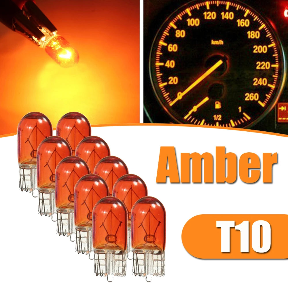 10pcs T10 Halogen Car Bulbs 12V White