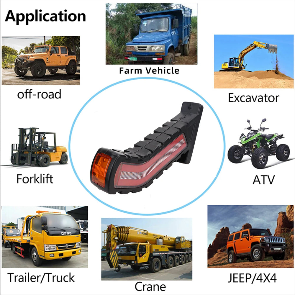 12‑24V LED Trailer Side Marker Flowing Turn Signal Light