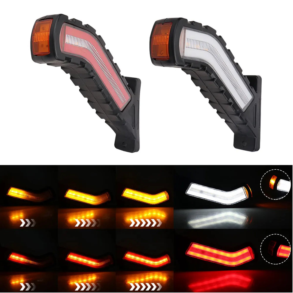 12‑24V LED Trailer Side Marker Flowing Turn Signal Light