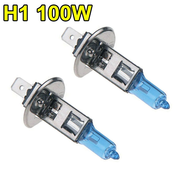 2Pcs 100W 6000K Super Bright LED Headlight Bulbs – H1 H4 H7 12V Xenon White Kit