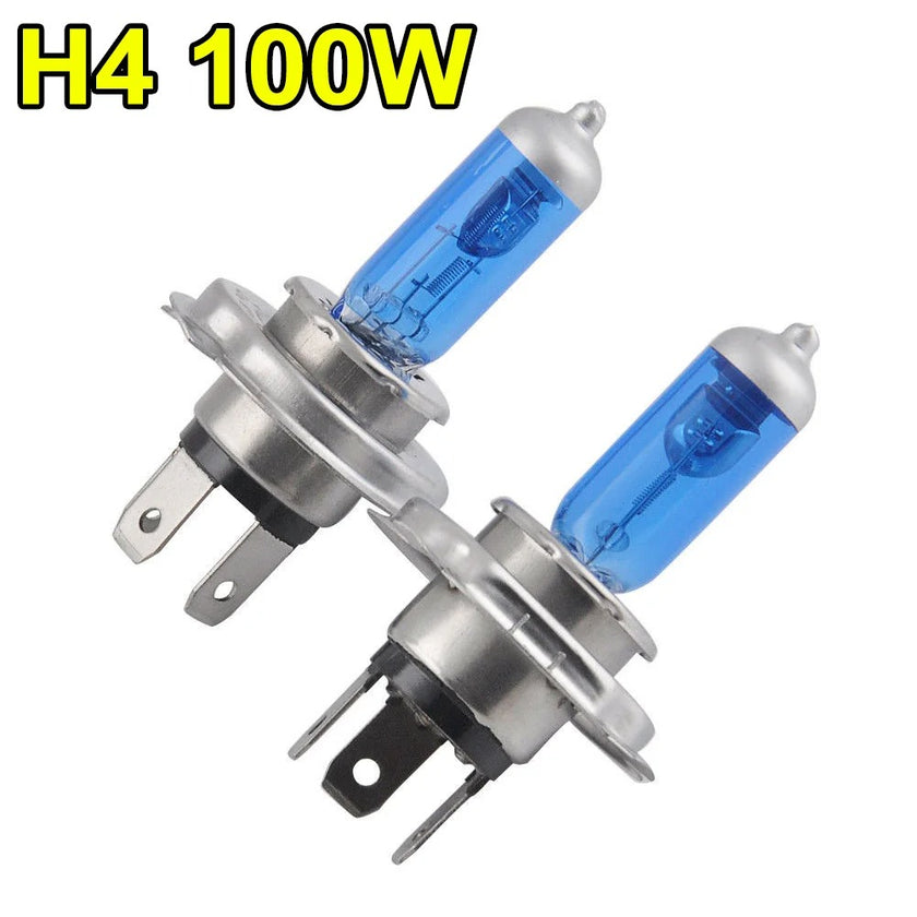 2Pcs 100W 6000K Super Bright LED Headlight Bulbs – H1 H4 H7 12V Xenon White Kit