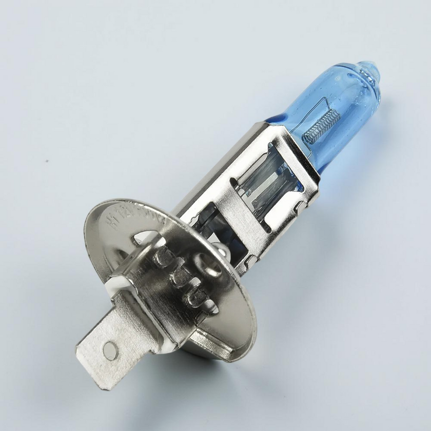 2Pcs H1 12V 100W Halogen Headlight Bulbs – White 4300K Super Bright
