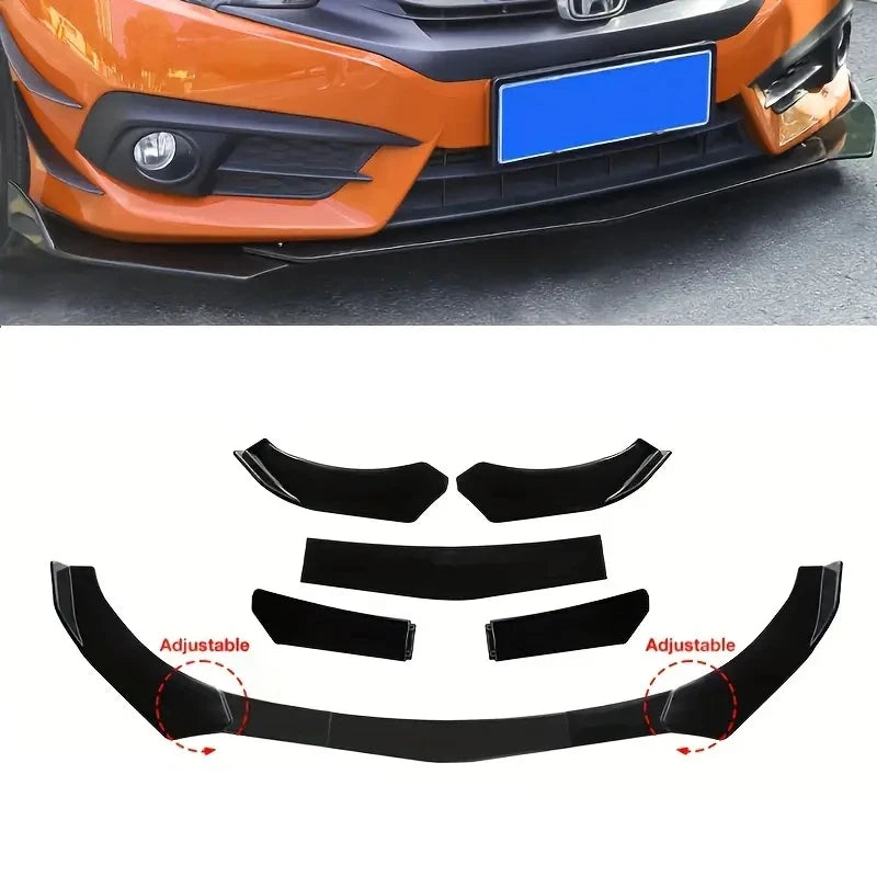 5-Piece Front Bumper Lip Splitter Kit