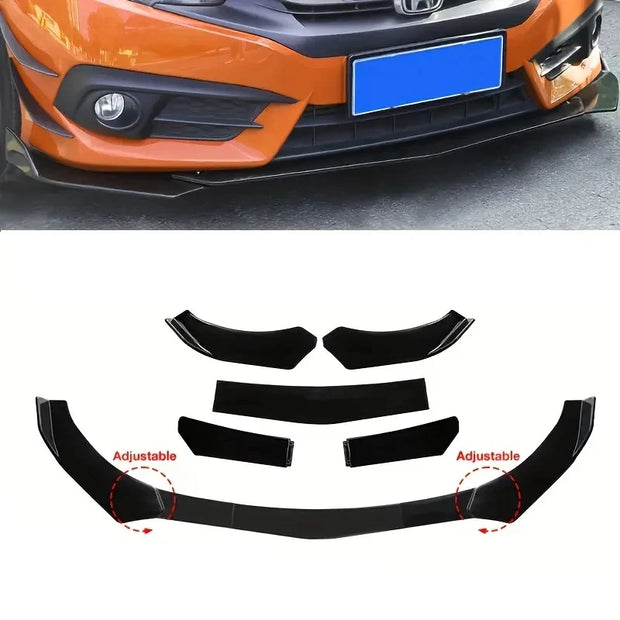 5-Piece Front Bumper Lip Splitter Kit