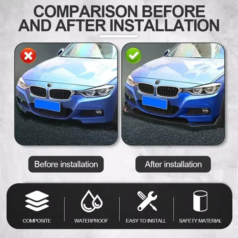 5-Piece Front Bumper Lip Splitter Kit