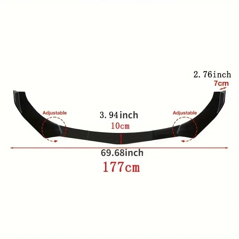 5-Piece Front Bumper Lip Splitter Kit