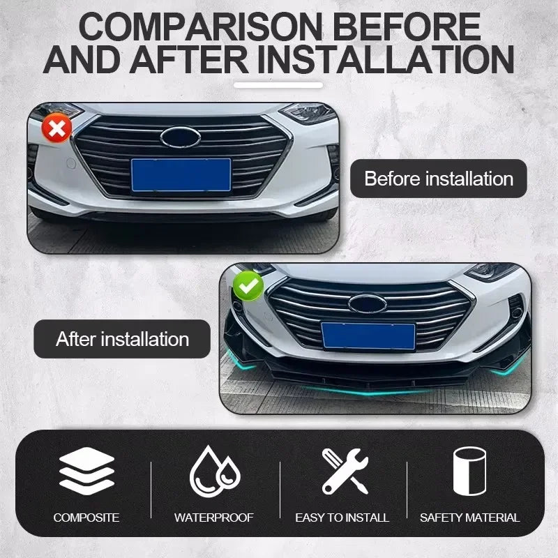 5-Piece Front Bumper Lip Splitter Kit