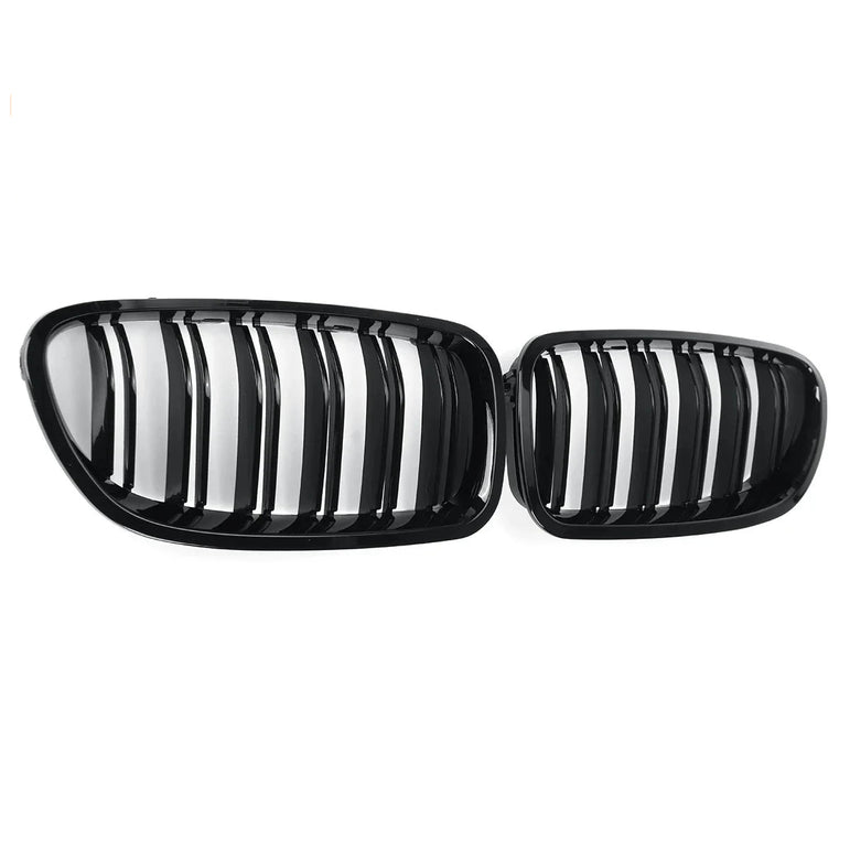 BMW 5 Series F10/F11/F18 Kidney Grille 2010-2017 – Gloss Black Dual Slats (Pair)