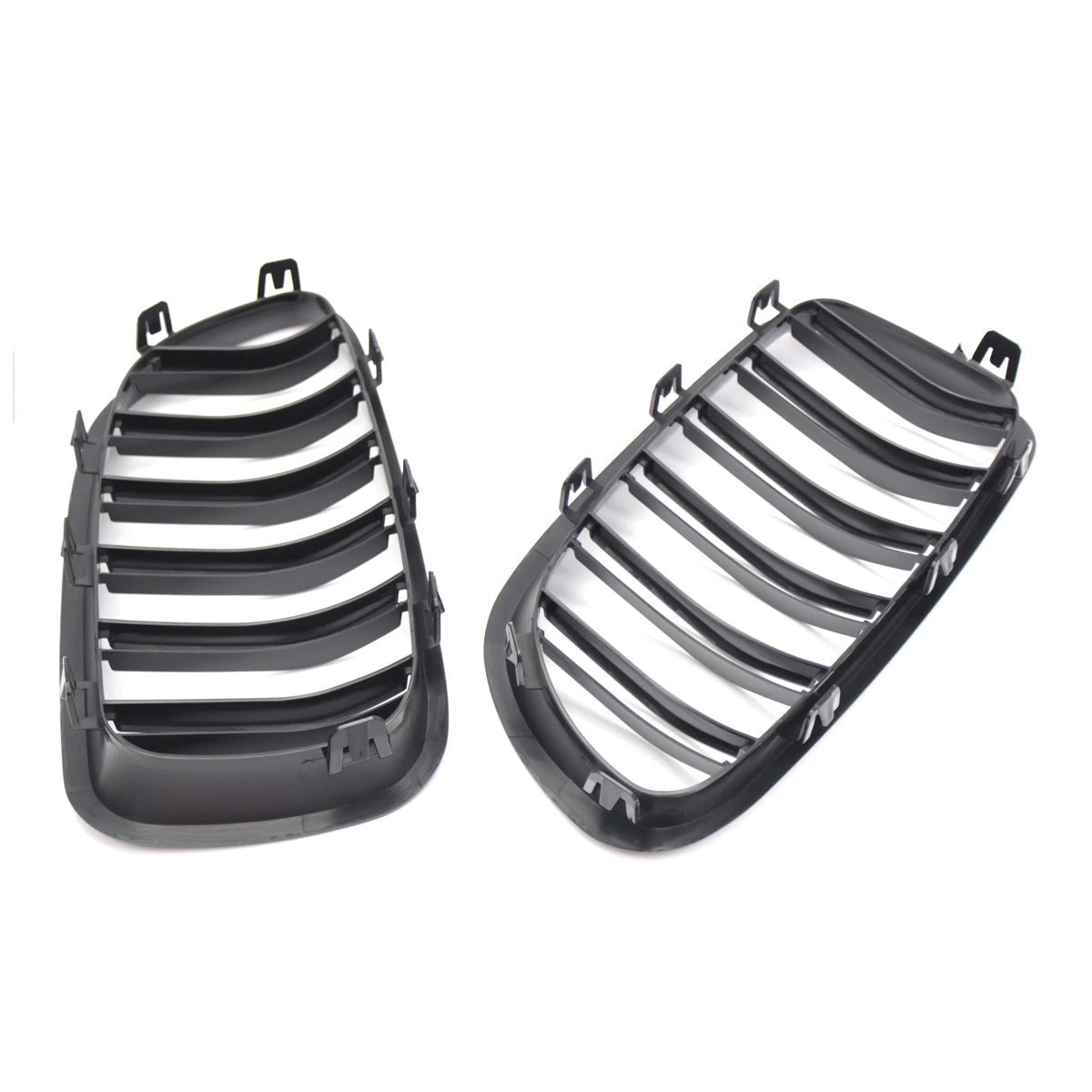 BMW 5 Series F10/F11/F18 Kidney Grille 2010-2017 – Gloss Black Dual Slats (Pair)
