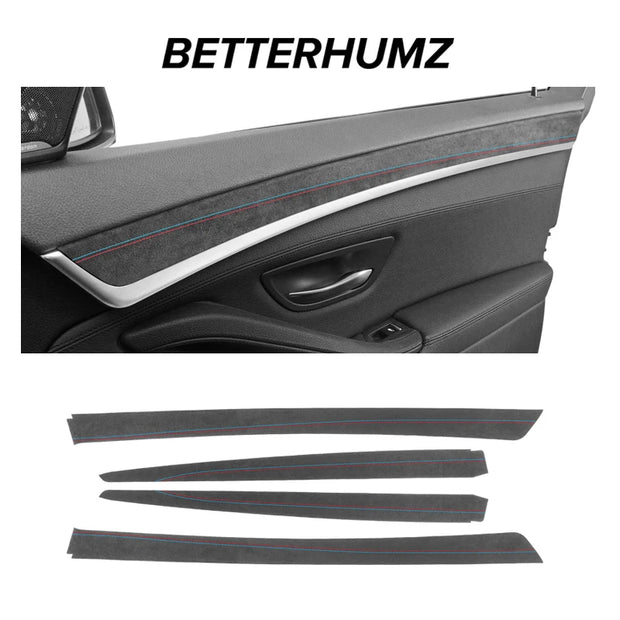 BMW F10 Series 5 Alcantara Carbon Fiber Door Trim Strips – 4pcs Performance Set