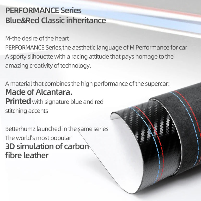 BMW F10 Series 5 Alcantara Carbon Fiber Door Trim Strips – 4pcs Performance Set