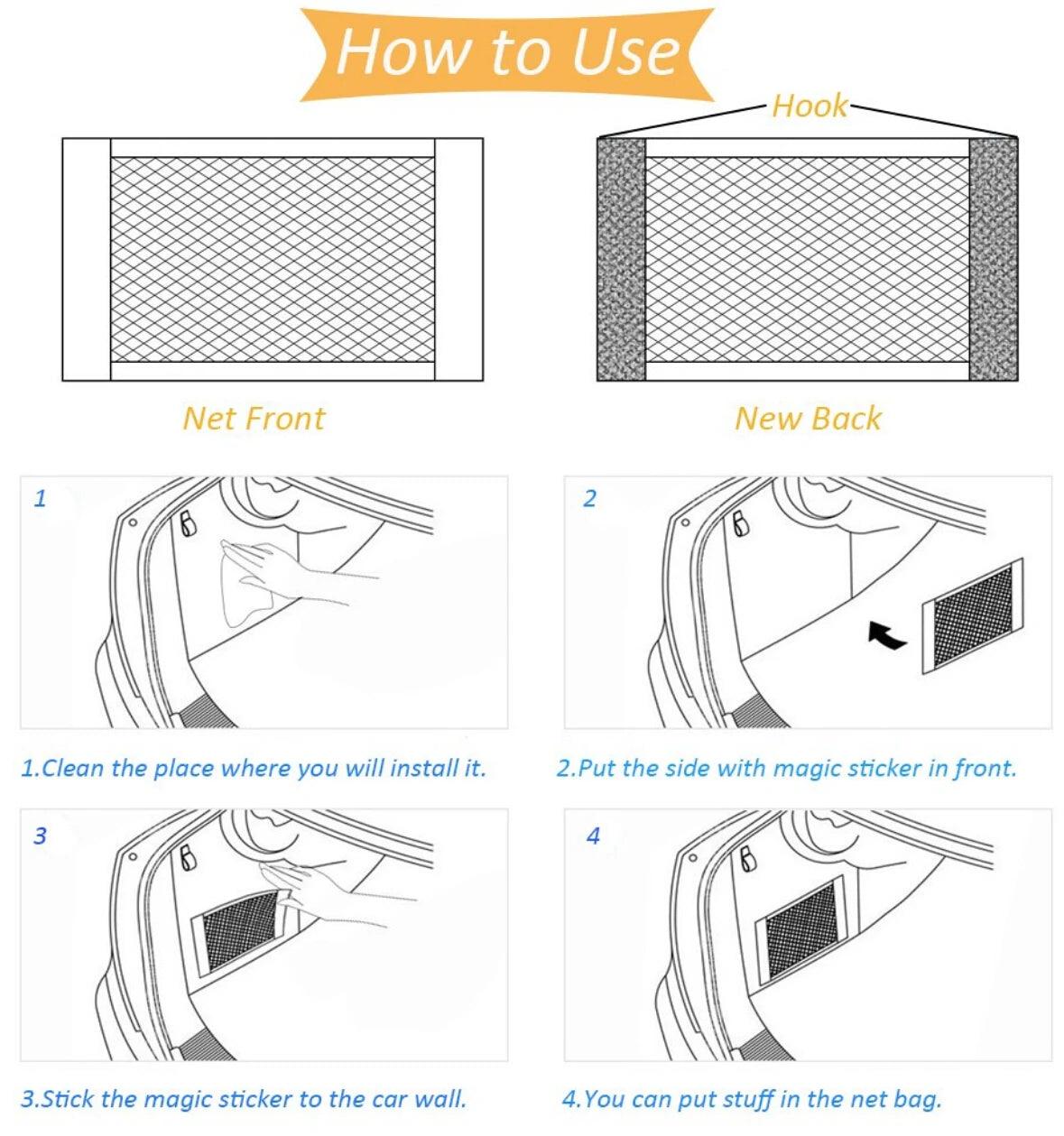 Car-Styling trunk Storage bag Stickers - Dacia