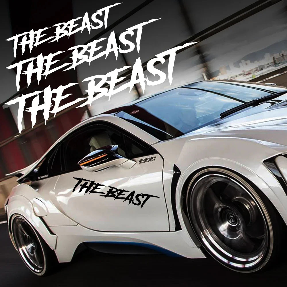 Car Door Side Stickers The Beast Personality Styling Auto Rear Windshield Vinyl Decal Tuning Graphic Automobiles Accessories
