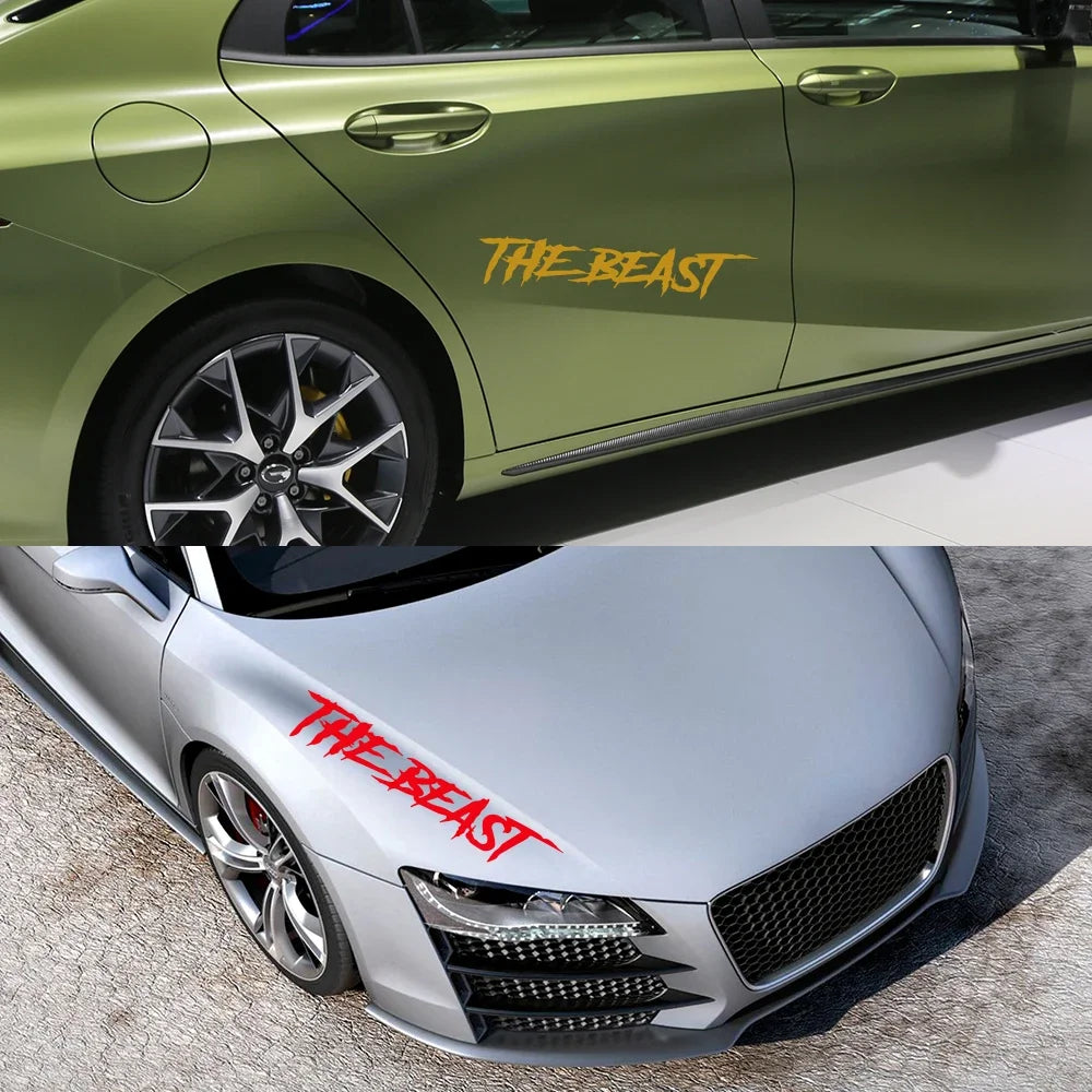 Car Door Side Stickers The Beast Personality Styling Auto Rear Windshield Vinyl Decal Tuning Graphic Automobiles Accessories