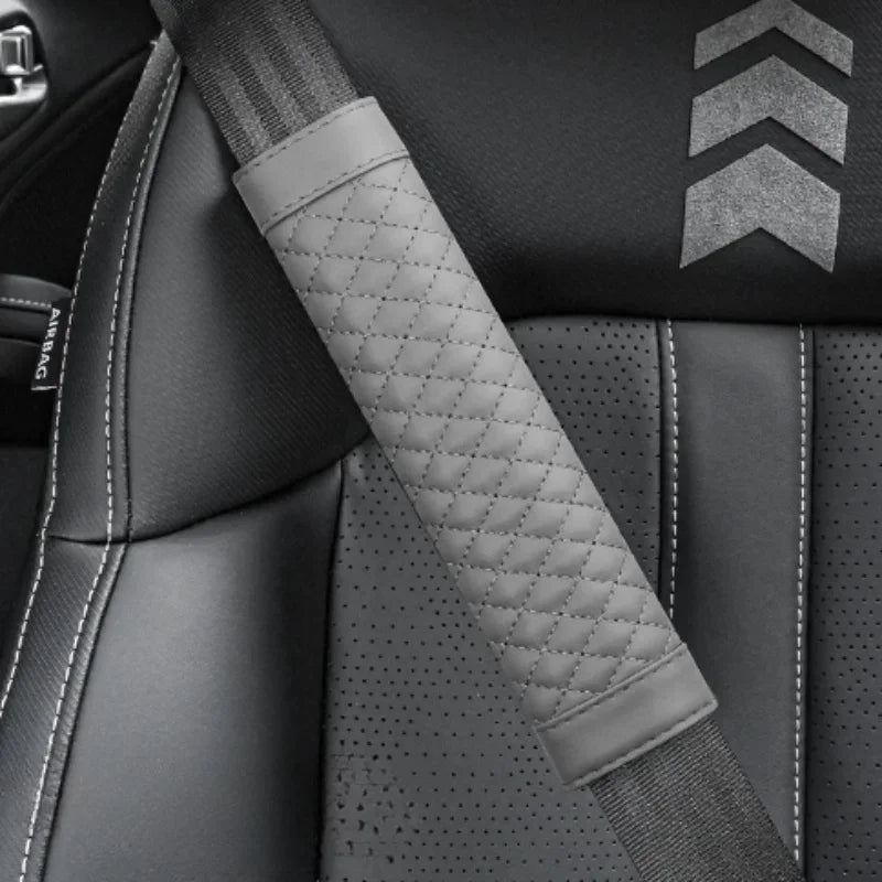 Car Seat Belt Shoulder Cover Leather - One Beast Garage