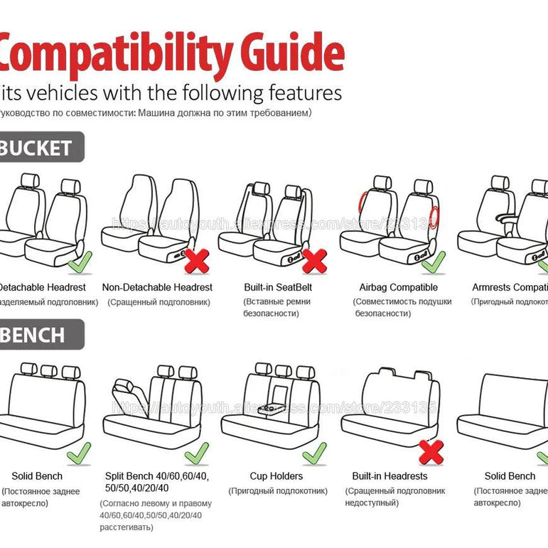 Car Seat Covers Set Universal