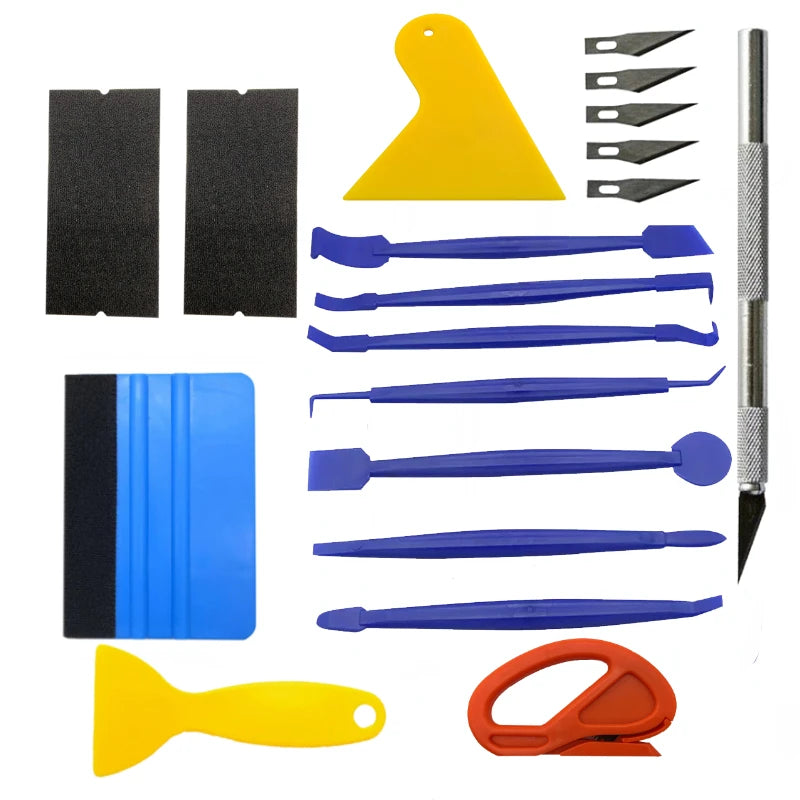 Car Vinyl Wrap & Window Tint Tool Kit – 10Pcs/19Pcs Squeegee Set