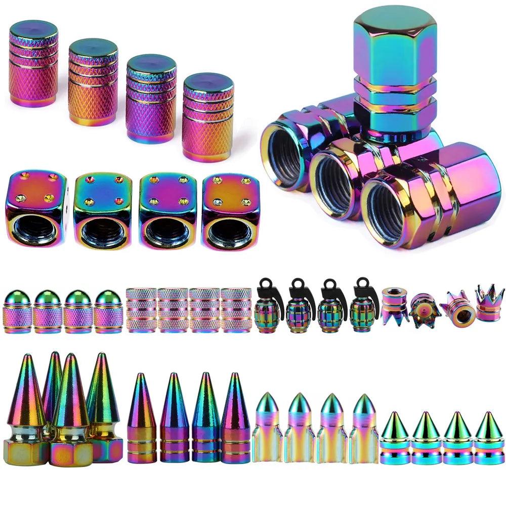 Colorful Valve Stems Caps Tire Cap Aluminum Wheels