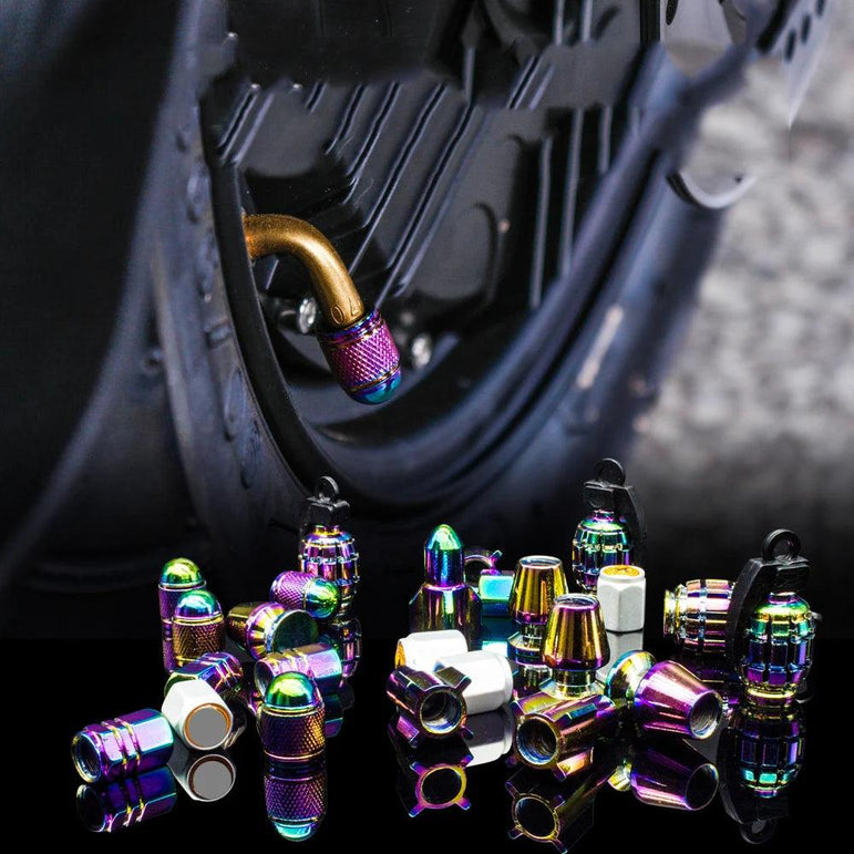 Colorful Valve Stems Caps Tire Cap Aluminum Wheels