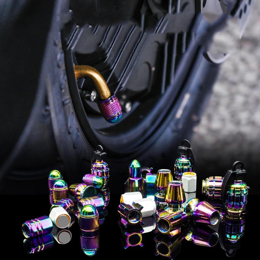 Colorful Valve Stems Caps Tire Cap Aluminum Wheels