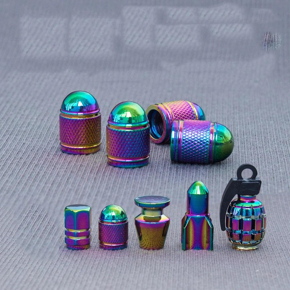 Colorful Valve Stems Caps Tire Cap Aluminum Wheels