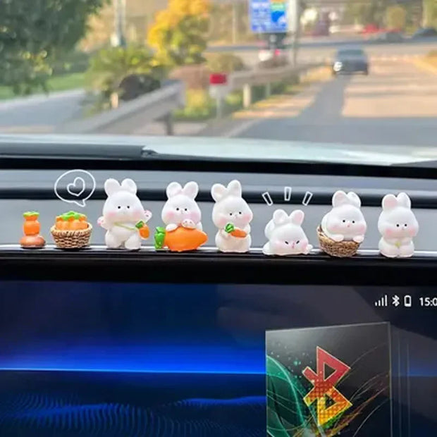 Cute Bunny Car Console Decoration
