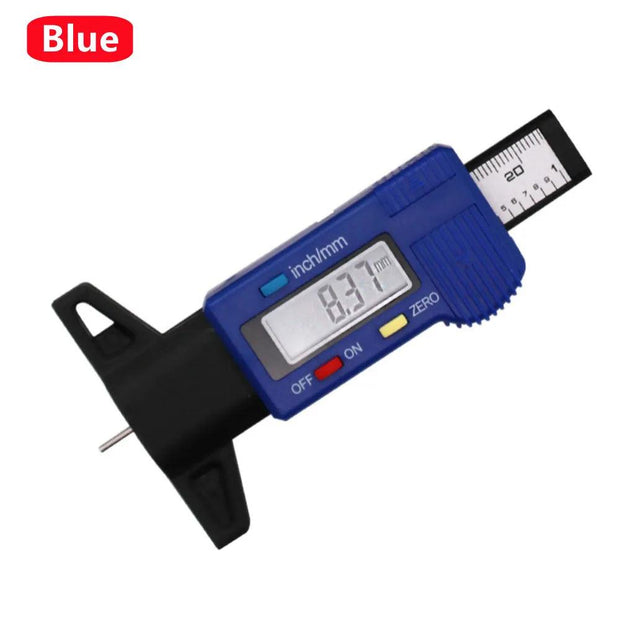 Digital tire profile measuring tool, LCD, mm/ inch, ABS, Portable