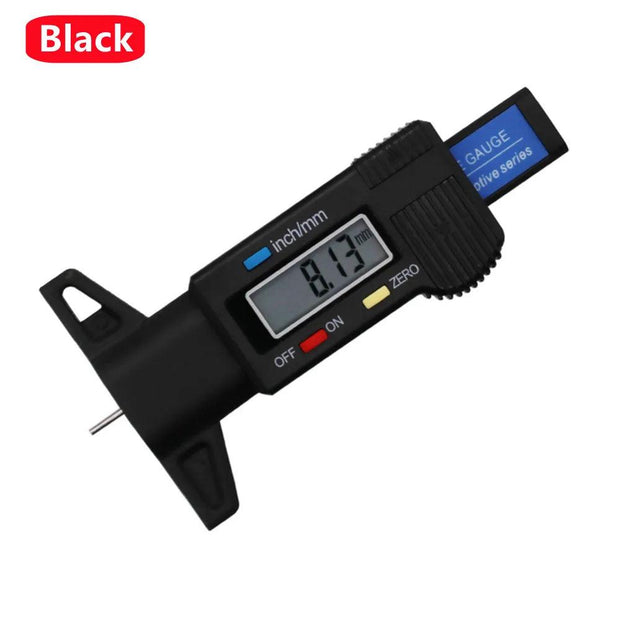 Digital tire profile measuring tool, LCD, mm/ inch, ABS, Portable