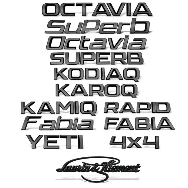Gloss_Black_Skoda_Laurin_Klement_Emblem_-_One_Beast_Garage