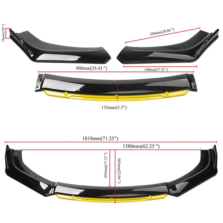Gloss Front Bumper Lip Shovel Kit