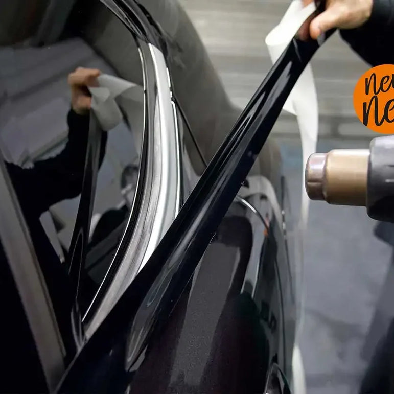 Glossy Black Vinyl Wrap Tape – Window Trim & Door Protection Film