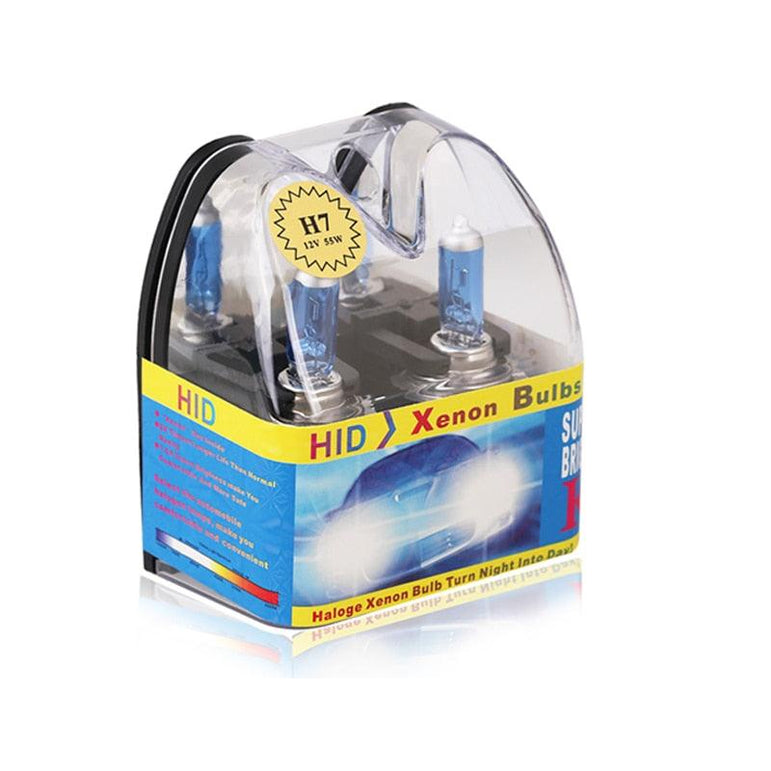 H7 6000k super bright white halogen bulb set, 12V-55w - One Beast Garage