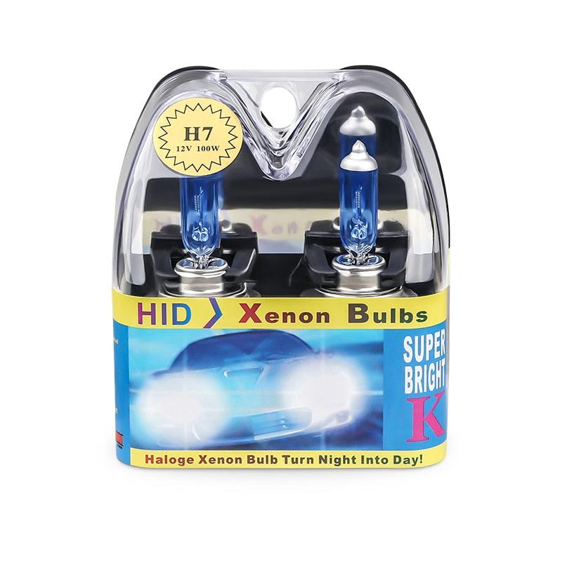 H7 6000k super bright white halogen bulb set, 12V-55w - One Beast Garage