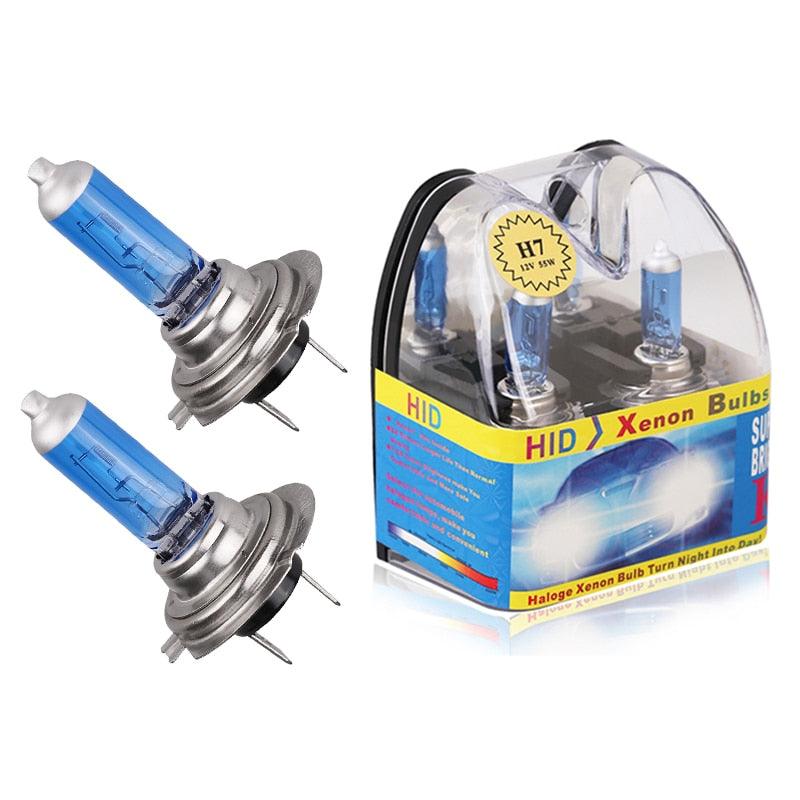 H7 6000k super bright white halogen bulb set, 12V-55w - One Beast Garage