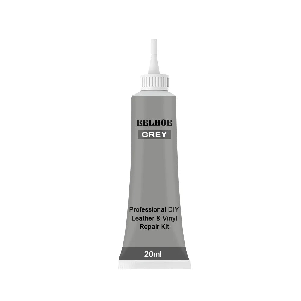 Eelhoe gray leather and vinyl repair kit on a white background