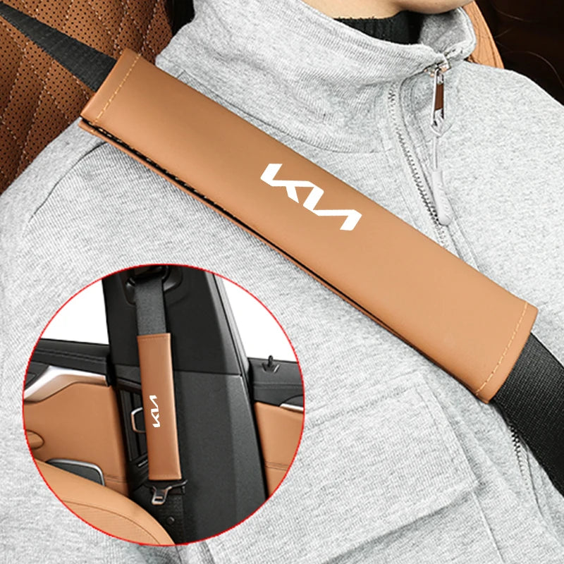 Leather Seat Belt Cover for KIA - One Beast Garage