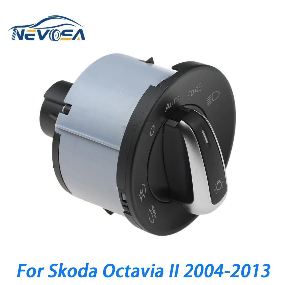 Light Control Switch for Skoda Octavia II MK2 2004–2013 (1Z0 941 431K)