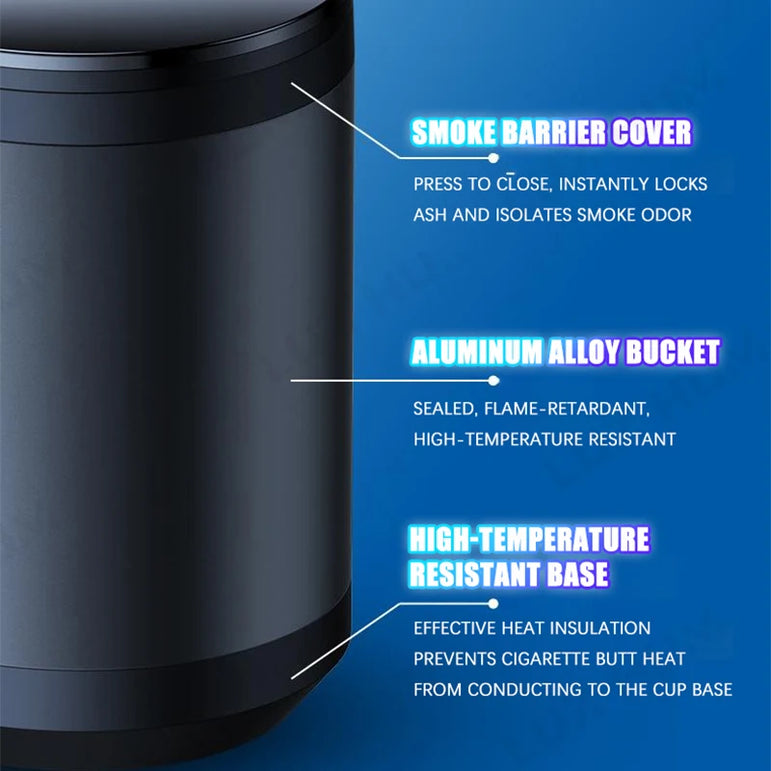 Luxury LED Car Ashtray with Lid - One Beast Garage