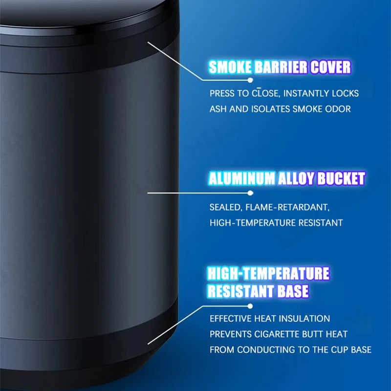 Luxury LED Car Ashtray with Lid - One Beast Garage