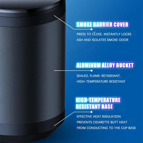 Luxury LED Car Ashtray with Lid - One Beast Garage