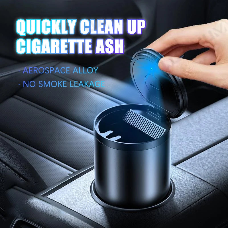 Luxury LED Car Ashtray with Lid - One Beast Garage