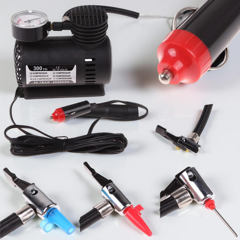 Portable 12V Auto Tire Inflator with Gauge