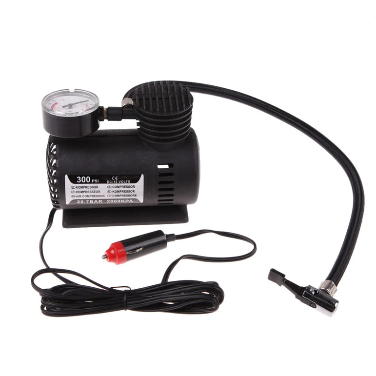 Portable 12V Auto Tire Inflator with Gauge