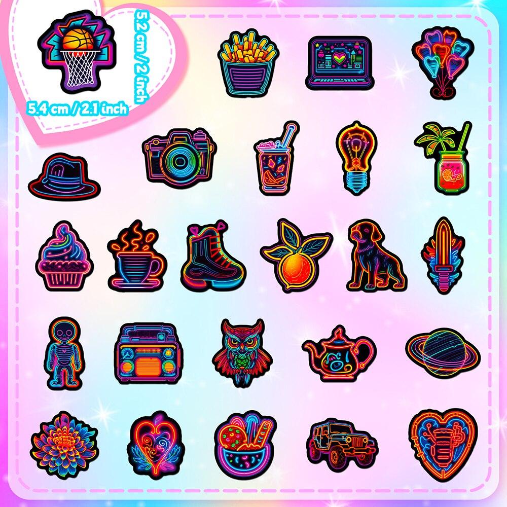 Premium Mix - Neon Light Cartoon Stickers