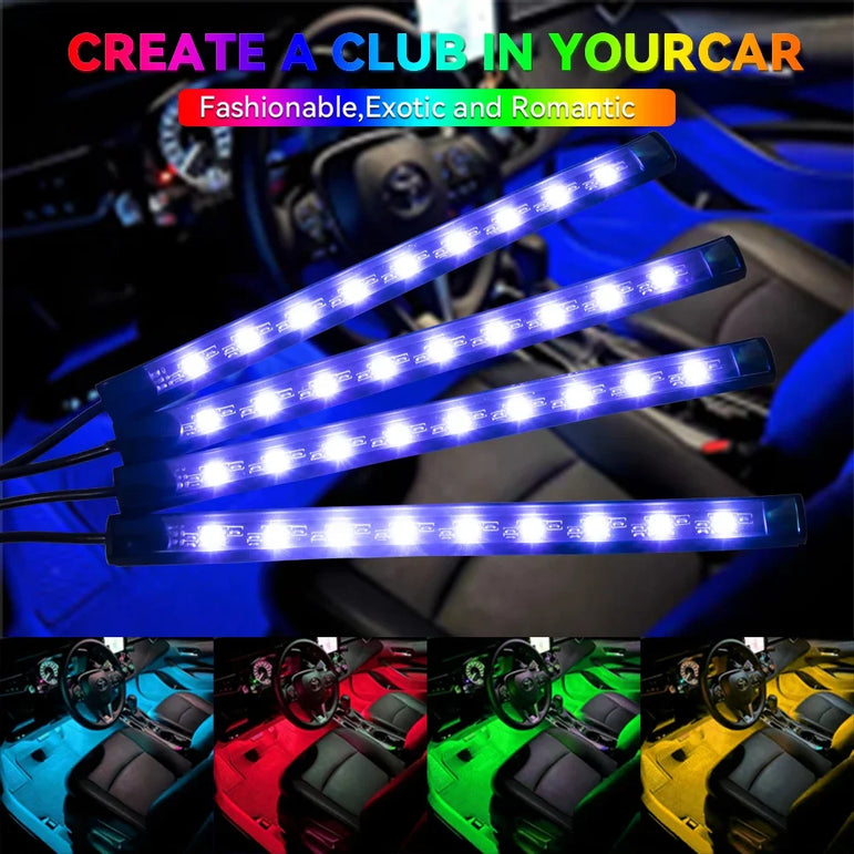 RGB LED Car Interior Ambient Lights