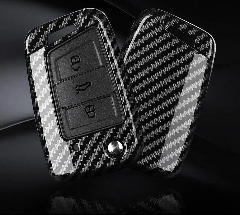 Carbonfaser-Schlüsseletui für VW und Skoda