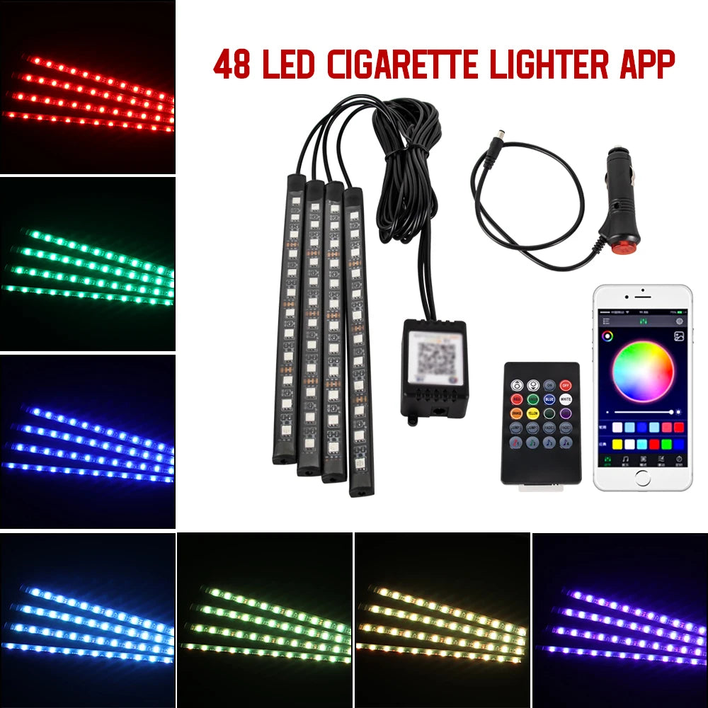 RGB LED Car Interior Ambient Lights