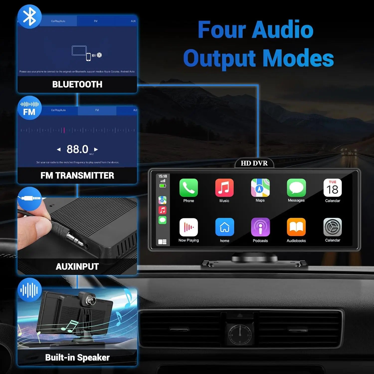Dash Cam 4K con CarPlay wireless e Android Auto